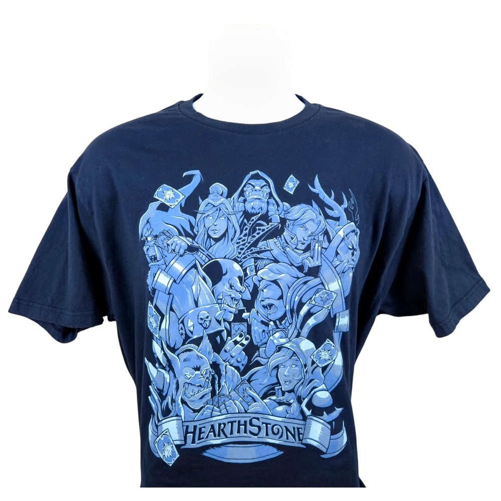 Blizzard Hearthstone Graphic Tee Gaming T-Shirt‎ Jinx Blue Men's L
